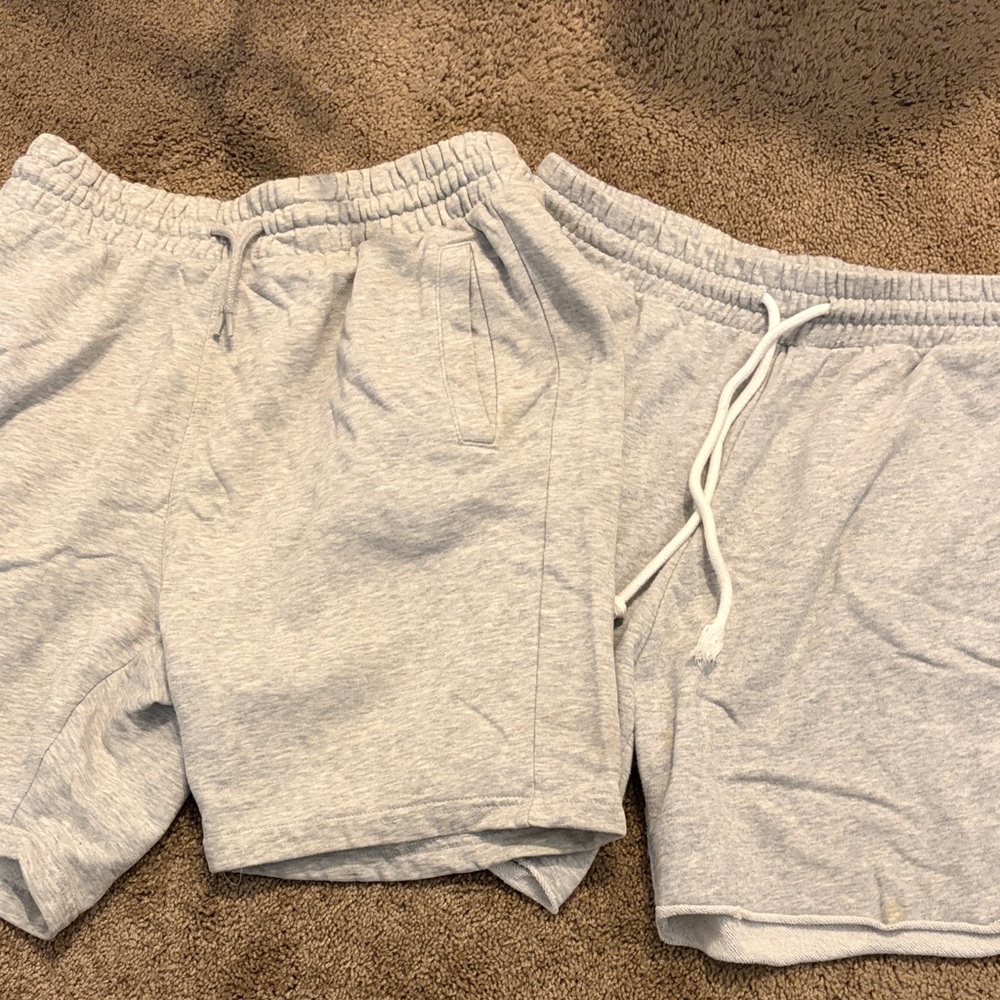 Men's Athletic Gray Shorts with Drawstring